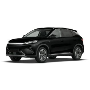 A black BYD Yuan Plus electric SUV.