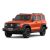 An orange off - road SUV with black accents.