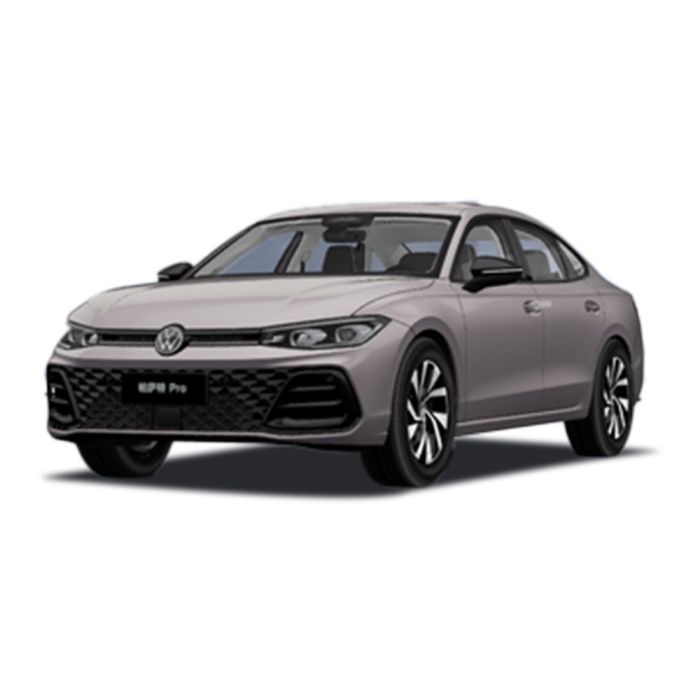 A sleek silver-gray Volkswagen Passat Pro sedan with a modern design.