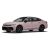 A stylish pink Volkswagen sedan with black wheels and a modern design.