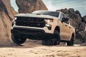 2026 Chevrolet Silverado LD Trail Boss driving through the canyons