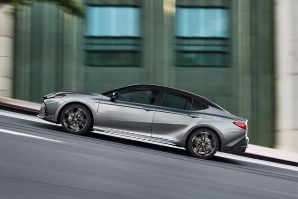 2026 Toyota Camry side view climbing a hill
