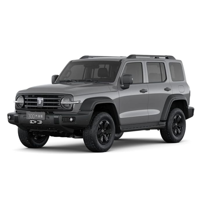 A gray off - road SUV.