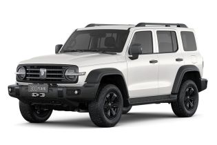 A white off - road SUV.