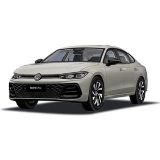 A sleek beige Volkswagen Lavida Pro sedan with a modern design.