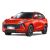A red Fengon SUV with a black roof, presented at a dynamic angle against a plain white background, showcasing its modern, sleek design and stylish details.