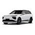 A white Xpeng electric SUV with a sleek, modern design.