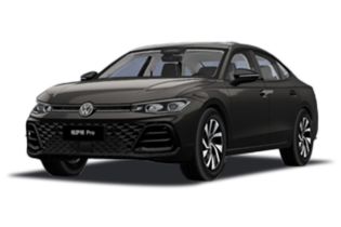 A sleek black Volkswagen Passat Pro sedan with a modern design.