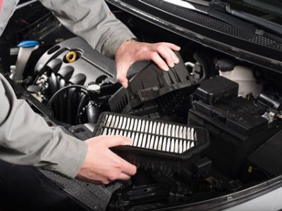 Car air filter replacement