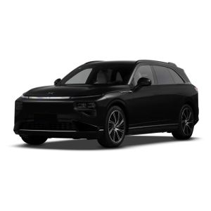 A black Xpeng electric SUV with a sleek, modern design.