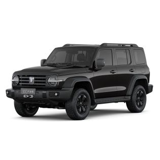 A black off - road SUV.