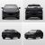 A collage of a black SUV's multiple angles—front, rear, and two side views—showcasing its sleek design, bold grille, and dynamic silhouette against a plain gray background.