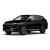 A black BYD SUV shown in a three-quarter front view against a white background, highlighting its sleek design and modern aesthetics.