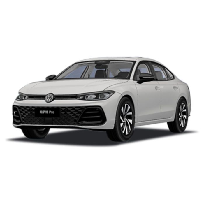 A sleek white Volkswagen Passat Pro sedan with a modern design.