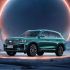 Geely Xingyue L SUV in a sci - fi landscape with a large celestial body.