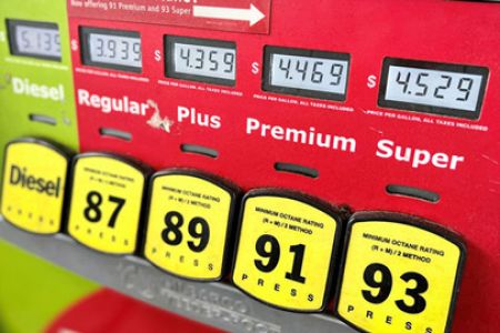 Different octane fuels at gas stations