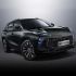 A black Forthing T5 EVO SUV with sleek LED headlights and a bold grille, presented against a gradient gray background to highlight its modern and dynamic design.