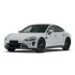 White electric sedan with a sleek design.