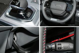 Interior details of a Jetour car.