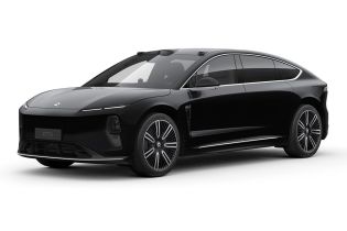 A black NIO ET9 electric car.