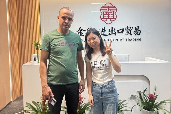 A group photo with the client from our first international order