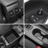 Four close - up views of a car's interior, including air vents, control buttons, a storage compartment, and cup holders.