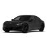Black electric sedan with a sporty design.