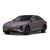 A lavender electric sedan with a sleek, modern design, featuring a black roof, distinctive headlights, and black alloy wheels, presented against a plain white background.