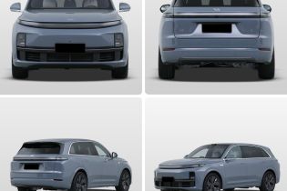 Four views (front, rear, side - rear, side - front) of a light blue SUV.