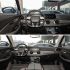 A collage of a Forthing car's interior, showcasing the driver's area with a leather steering wheel, digital display, and sleek dashboard from two angles, highlighting its modern and refined design.