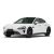 A white sports car with a sleek design.