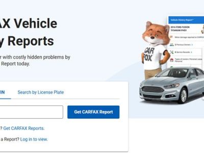 Carfax vehicle history query interface