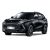 A sleek black Fengon SUV with a glossy finish, shown at a dynamic angle against a plain white background, highlighting its modern design and sophisticated aesthetics.