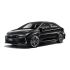 A black Toyota Corolla sedan.