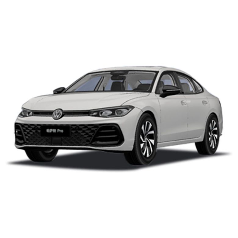 A sleek white Volkswagen Passat Pro sedan with a modern design.