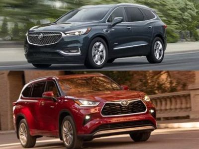 Buick Enclave vs Toyota Highlander: Two premium midsize SUVs compared for family comfort and performance.