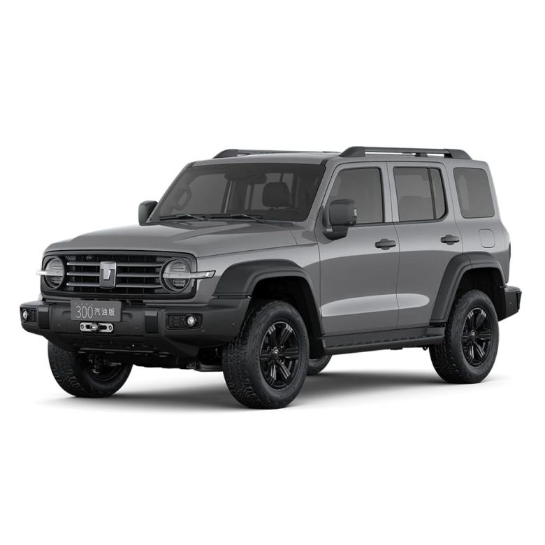 A gray off - road SUV.