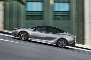 2026 Toyota Camry side view climbing a hill