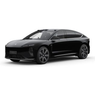 A black NIO ET9 electric car.