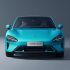 Front view of turquoise Xiaomi SU7.