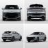 A collage of a light gray SUV, showcasing multiple angles (front, rear, side) against a plain background, highlighting its modern, sleek design and dynamic aesthetics.