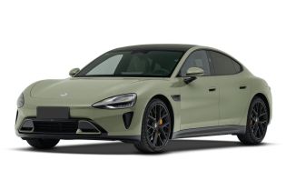 Light green electric sedan.