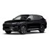 A black BYD SUV shown in a three-quarter front view against a white background, highlighting its sleek design and modern aesthetics.