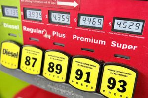 Different octane fuels at gas stations