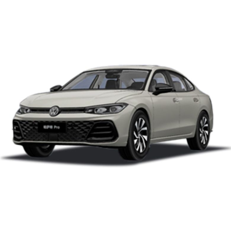 A sleek beige Volkswagen Lavida Pro sedan with a modern design.
