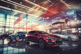 Cars for sale in car dealerships