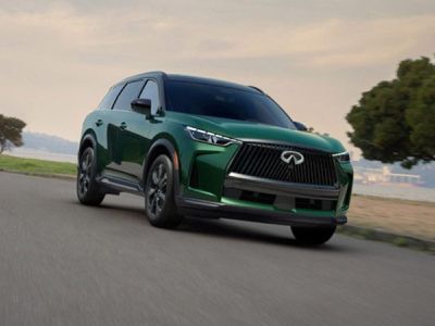Side profile view of 2026 INFINITI QX60 exterior showcasing sleek design
