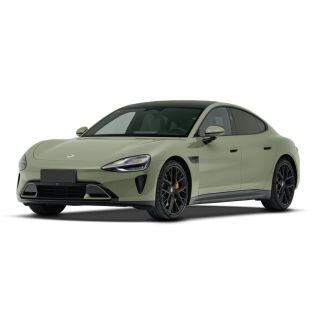 Light green electric sedan.