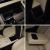 Four views of car interior storage spaces, including compartments and cup holders.