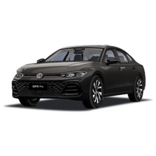 A sleek black Volkswagen Passat Pro sedan with a modern design.